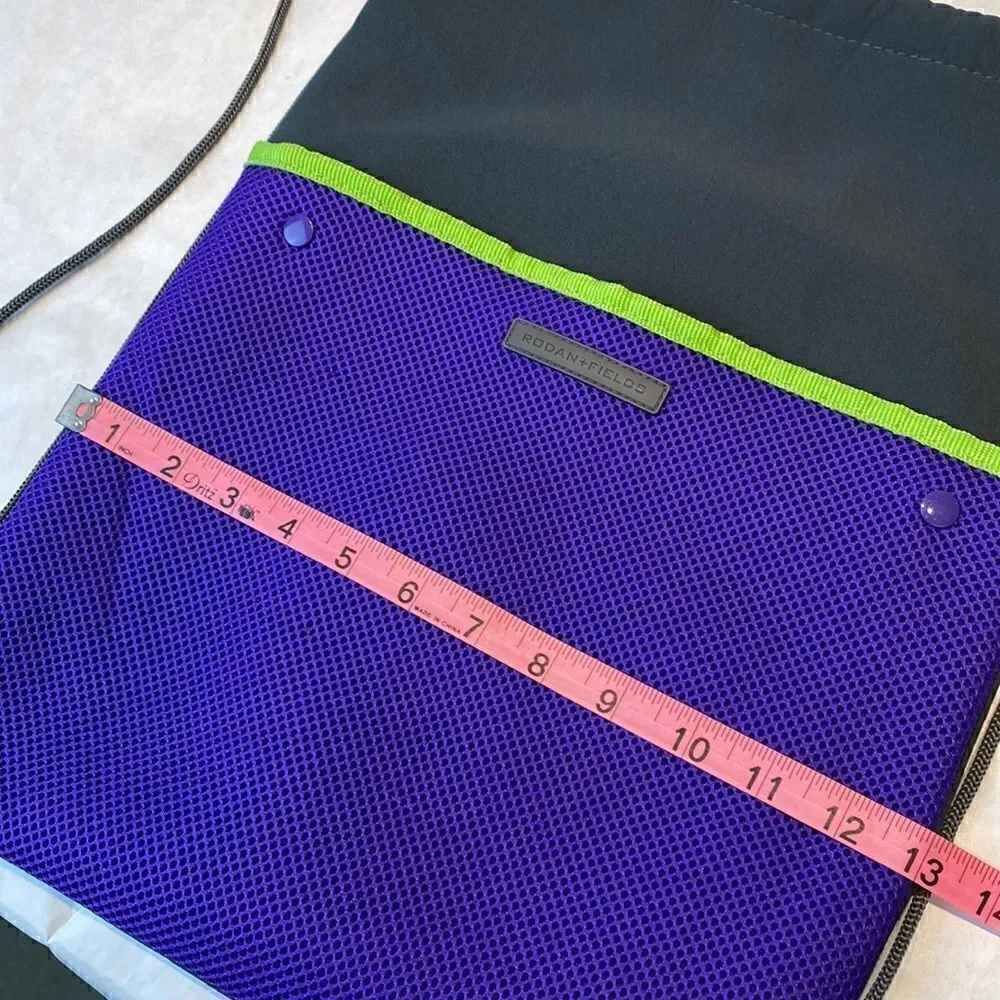 Rodan + Fields Cinch Sack Backpack Gray Purple